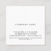 Moderne minimalistische, schone korting op typogra vierkante visitekaartje (Achterkant)