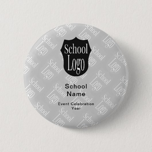 Moderne minimalistische school Logo Ronde Button 5,7 Cm (Voorkant)