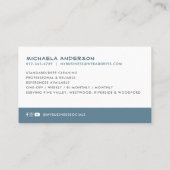 Moderne minimalistische schoonmaakservice sociale  visitekaartje (Achterkant)