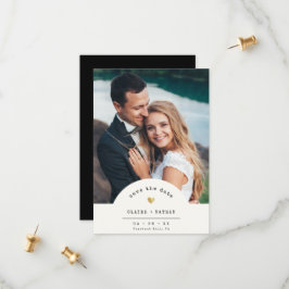 Moderne Minimalistische Schrijfmachine Goud Foto B Save The Date