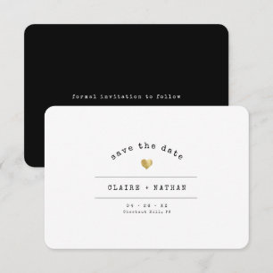 Moderne Minimalistische Schrijfmachine Goud Stof K Save The Date