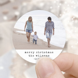 Moderne Minimalistische Schrijfmachine Prettig Ker Ronde Sticker