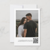 Moderne Minimalistische Script 2 Zijden Foto's Tro Save The Date (Achterkant)