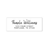 Moderne Minimalistische Script Aangepaste Naam Ret Rubberstempel (Afrduk)