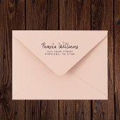 Moderne Minimalistische Script Aangepaste Naam Ret Rubberstempel