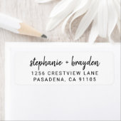 Moderne Minimalistische Script Afstudeer Retouradr Etiket (Insitu)