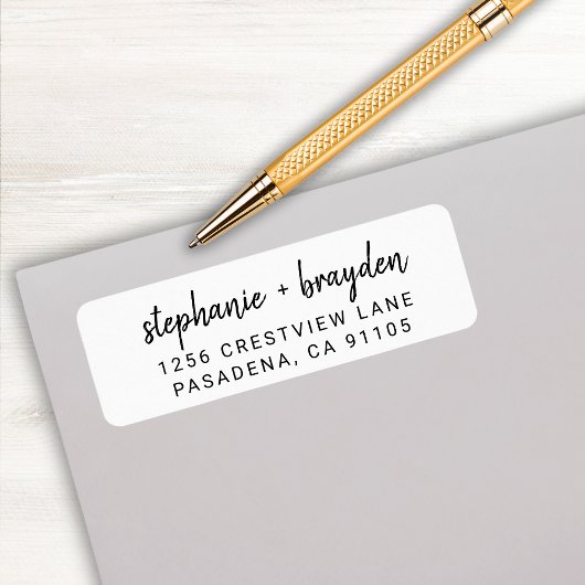Moderne Minimalistische Script Afstudeer Retouradr Etiket