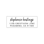 Moderne Minimalistische Script Afstudeer Retouradr Zelfinktende Stempel (Design)