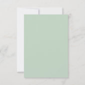 Moderne Minimalistische Script Baby Shower Uitnodi Kaart (Achterkant)