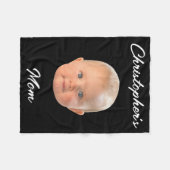 Moderne Minimalistische Script Babyface Foto Moede Fleece Deken (Voorkant (Horizontaal))