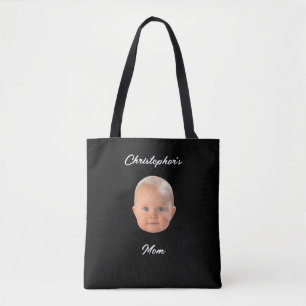 Moderne Minimalistische Script Babyface Foto Moede Tote Bag