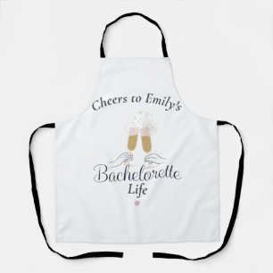 Moderne minimalistische script bachelorette aangep schort