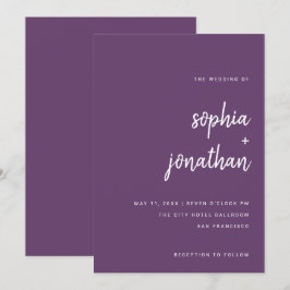 Moderne, minimalistische Script-behuizing | Wedden Kaart
