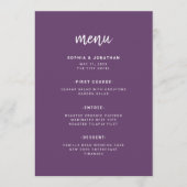 Moderne, minimalistische Script-behuizing | Wedden Menu (Voorkant)