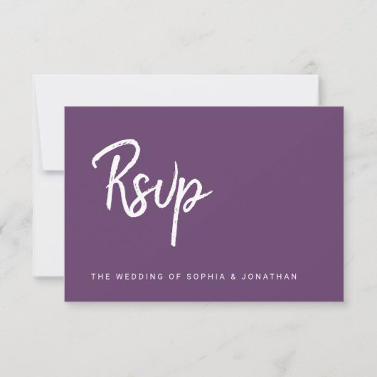Moderne, minimalistische Script-behuizing | Wedden RSVP Kaartje (Voorkant)