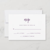 Moderne, minimalistische Script-behuizing | Wedden RSVP Kaartje (Achterkant)