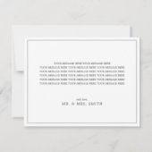Moderne minimalistische Script Border Wedding Bedankkaart (Achterkant)