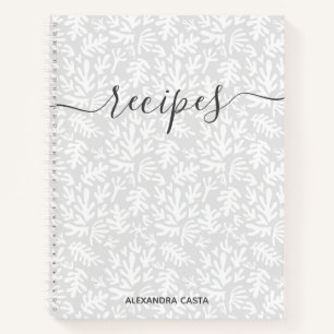 Moderne Minimalistische Script Botanische Aangepas Notitieboek