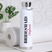 Moderne Minimalistische Script Bruidsfeest Bruidsm Waterfles