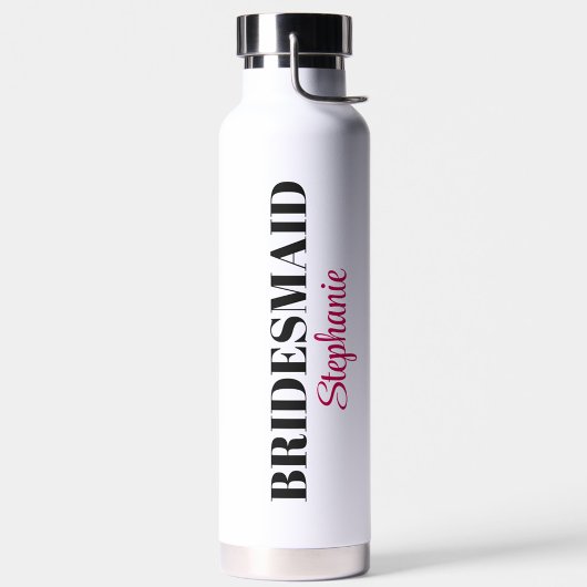 Moderne Minimalistische Script Bruidsfeest Bruidsm Waterfles