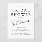 Moderne minimalistische script bruidsjurk shower u briefkaart (Voorkant)