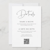 Moderne Minimalistische Script Bruidslunch Kaart (Achterkant)