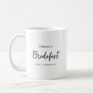 Moderne Minimalistische Script Bruidsmeisje Ontwer Koffiemok