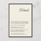 Moderne minimalistische script bruiloft detail Kaa Informatiekaartje (Voorkant)