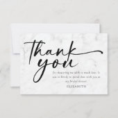 Moderne Minimalistische Script Bruiloft Feest Bedankkaart (Voorkant)