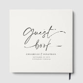 Moderne Minimalistische Script Bruiloft Gastenboek (Achterkant)
