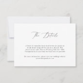 Moderne minimalistische script bruiloft RSVP Kaart (Voorkant)
