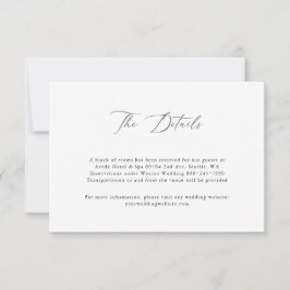 Moderne minimalistische script bruiloft RSVP Kaart