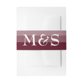 Moderne Minimalistische Script Burgundy Trouwdag Uitnodigingen Wikkel (Voorkant Voorbeeld)