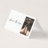 Moderne Minimalistische Script Capture The Love QR Kaart (Achterkant)