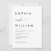 Moderne minimalistische script details QR code bru Kaart (Voorkant)