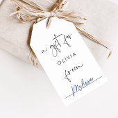 Moderne Minimalistische Script Display Shower Cadeaulabel