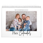 Moderne Minimalistische Script Familie Foto's 2026 Kalender (Hoes)