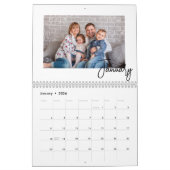 Moderne Minimalistische Script Familie Foto's 2026 Kalender (Jan 2026)