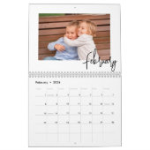 Moderne Minimalistische Script Familie Foto's 2026 Kalender (Feb 2026)