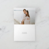 Moderne minimalistische script foto bedankkaart (Binnen)