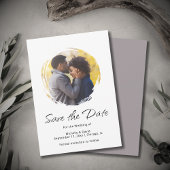 Moderne minimalistische script foto Boho bruiloft Save The Date