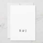 Moderne minimalistische script foto bruiloft  kaart (Achterkant)