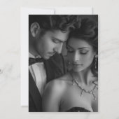 Moderne Minimalistische Script Foto Eenvoudige bru Save The Date (Achterkant)