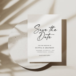 Moderne Minimalistische Script Foto Eenvoudige bru Save The Date