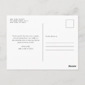 Moderne Minimalistische Script Foto Huwelijk Bedan Briefkaart (Achterkant)