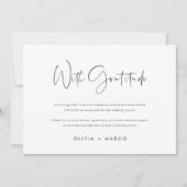 Moderne minimalistische script foto plat bedankkaart (Voorkant)