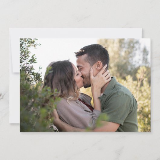 Moderne minimalistische script foto plat bedankkaart (Achterkant)