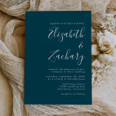 Moderne Minimalistische Script Foto Turquoise Blau Kaart