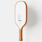 Moderne Minimalistische Script Gebrevetteerde Init Pickleball Paddle (Links)
