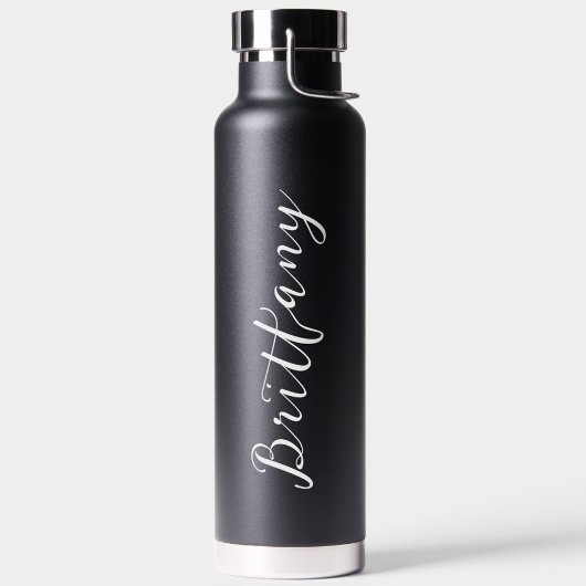 Moderne Minimalistische Script Gepersonaliseerd Waterfles